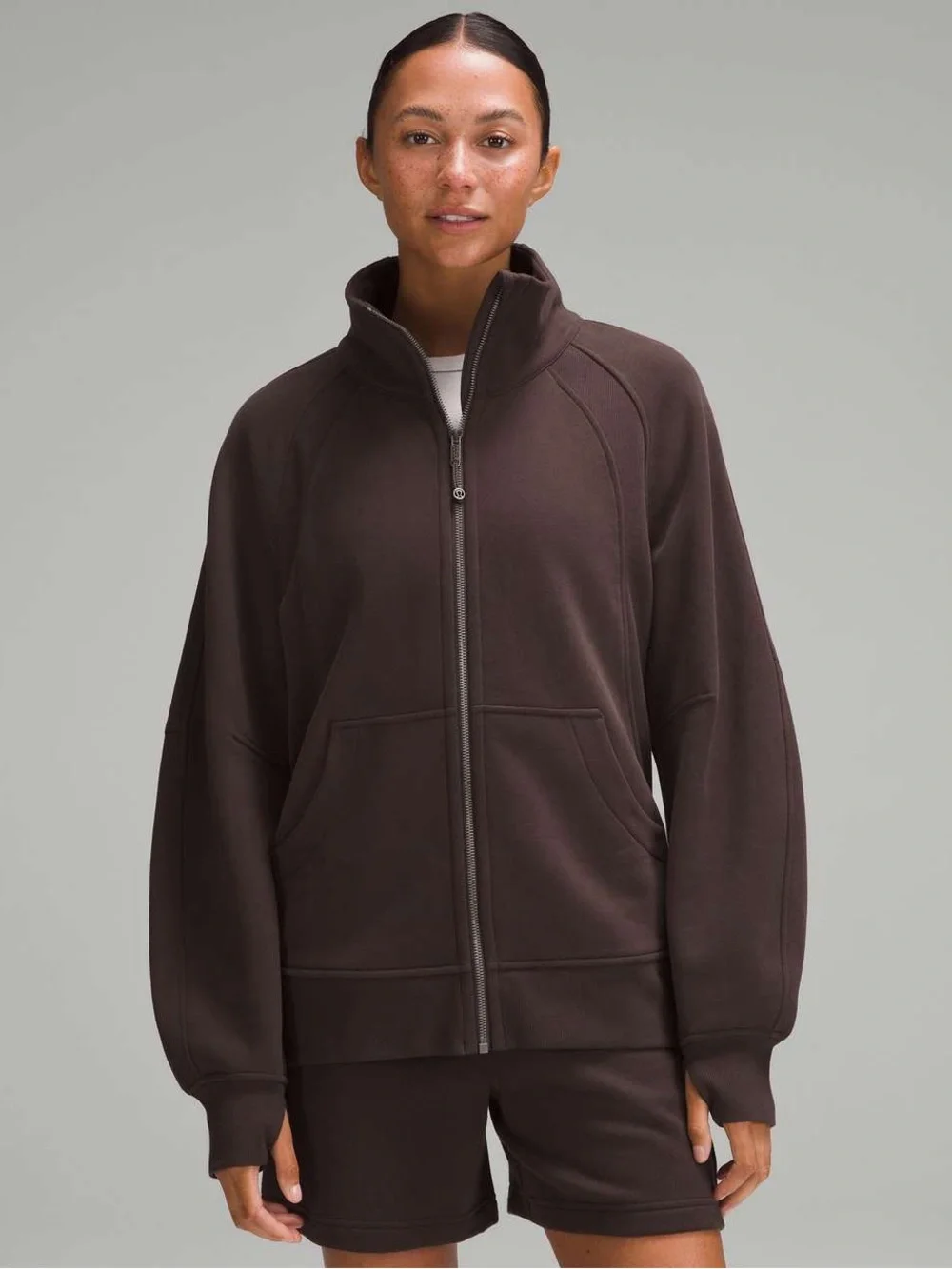 Lululemon espresso full zip scuba